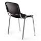 Стул STAFF "Iso Plast CF-009", хром каркас, пластик черный. Фото товара с разных ракурсов.