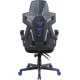 Кресло игровое Оклик 111G черный/синий сиденье черный сетка/ткань с подголов. крестов. пластик черный. Фото товара с разных ракурсов.